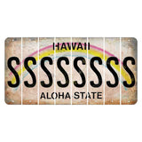 Hawaii Rainbow Cut License Plate Strips (Set of 8) S