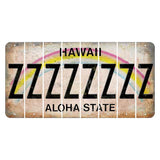 Hawaii Rainbow Cut License Plate Strips (Set of 8) Z