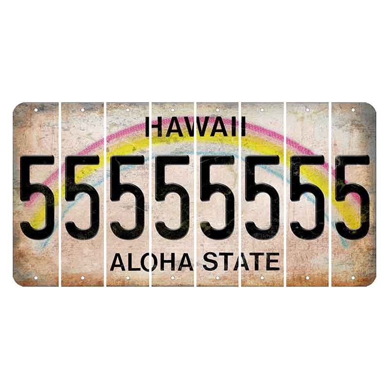 Hawaii Rainbow Cut License Plate Strips (Set of 8) 5