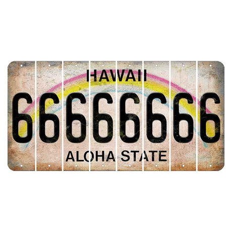 Hawaii Rainbow Cut License Plate Strips (Set of 8) 6
