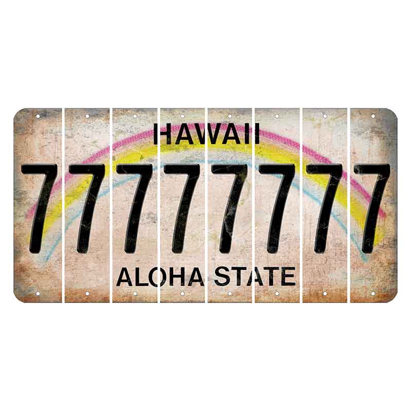 Hawaii Rainbow Cut License Plate Strips (Set of 8) 7