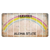 Hawaii Rainbow Cut License Plate Strips (Set of 8) Blank