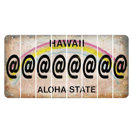 Hawaii Rainbow Cut License Plate Strips (Set of 8) At Sign
