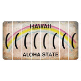 Hawaii Rainbow Cut License Plate Strips (Set of 8) Parenthesis - Left