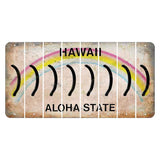 Hawaii Rainbow Cut License Plate Strips (Set of 8) Parenthesis - Right