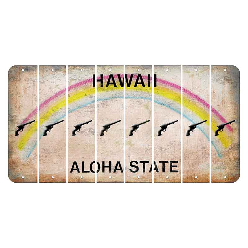Hawaii Rainbow Cut License Plate Strips (Set of 8) Republican