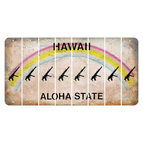 Hawaii Rainbow Cut License Plate Strips (Set of 8) Strawberry