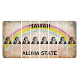 Hawaii Rainbow Cut License Plate Strips (Set of 8) Rifle