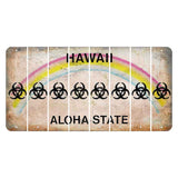 Hawaii Rainbow Cut License Plate Strips (Set of 8) Pumpkin