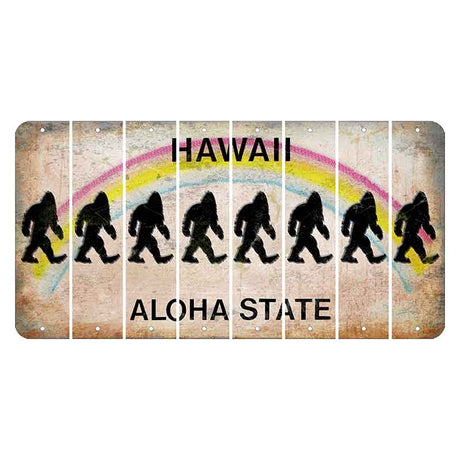 Hawaii Rainbow Cut License Plate Strips (Set of 8) Bigfoot
