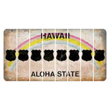 Hawaii Rainbow Cut License Plate Strips (Set of 8) Pizza