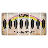 Hawaii Rainbow Cut License Plate Strips (Set of 8) Submachine Gun