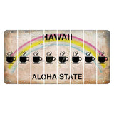 Hawaii Rainbow Cut License Plate Strips (Set of 8) Coffee Mug