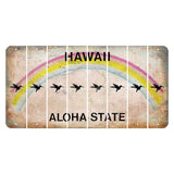 Hawaii Rainbow Cut License Plate Strips (Set of 8) Hummingbird