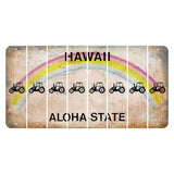 Hawaii Rainbow Cut License Plate Strips (Set of 8) Tiki