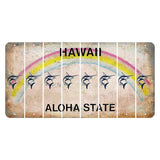 Hawaii Rainbow Cut License Plate Strips (Set of 8) Sugar Skull