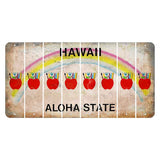 Hawaii Rainbow Cut License Plate Strips (Set of 8) Swordfish