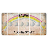 Hawaii Rainbow Cut License Plate Strips (Set of 8) Golfball