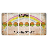 Hawaii Rainbow Cut License Plate Strips (Set of 8) Hamburger