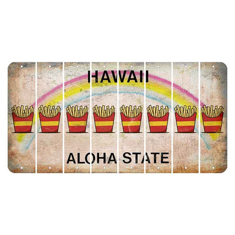 Hawaii Rainbow Cut License Plate Strips (Set of 8) French Fries