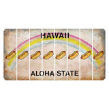 Hawaii Rainbow Cut License Plate Strips (Set of 8) Hotdog