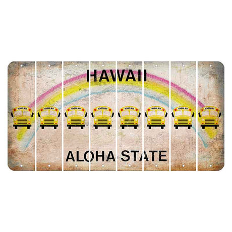 Hawaii Rainbow Cut License Plate Strips (Set of 8) Saw Blade