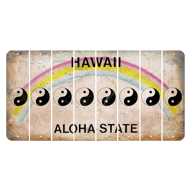 Hawaii Rainbow Cut License Plate Strips (Set of 8) X Controller