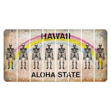 Hawaii Rainbow Cut License Plate Strips (Set of 8) Shotgun