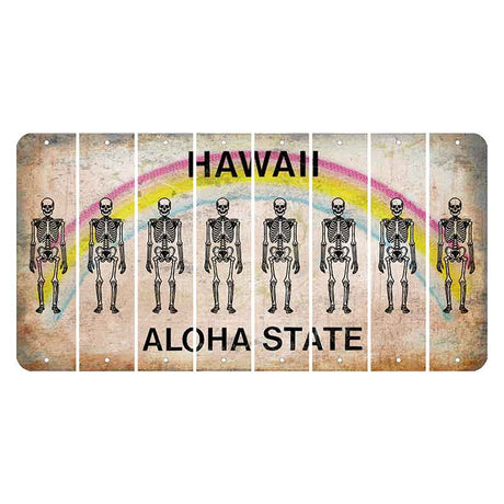 Hawaii Rainbow Cut License Plate Strips (Set of 8) Shotgun