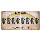 Hawaii Rainbow Cut License Plate Strips (Set of 8) Scorpion