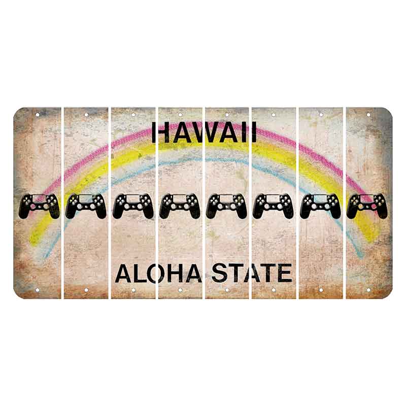 Hawaii Rainbow Cut License Plate Strips (Set of 8) Pretzel