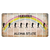 Hawaii Rainbow Cut License Plate Strips (Set of 8) Softball