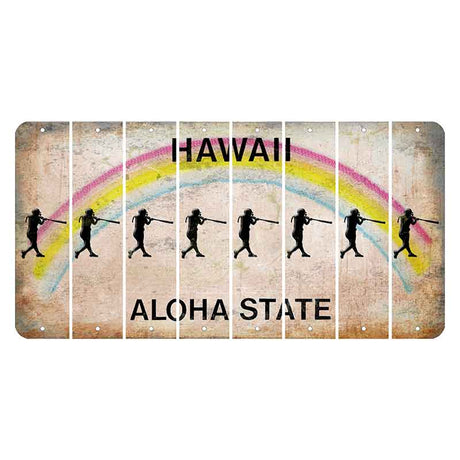 Hawaii Rainbow Cut License Plate Strips (Set of 8) Softball
