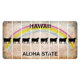 Hawaii Rainbow Cut License Plate Strips (Set of 8) Dairy Cow