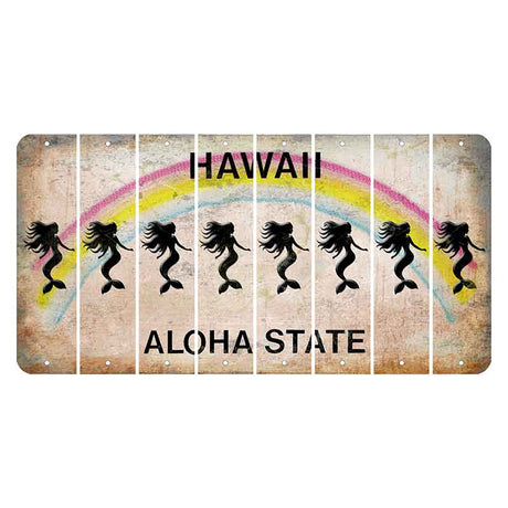 Hawaii Rainbow Cut License Plate Strips (Set of 8) Mermaid