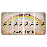 Hawaii Rainbow Cut License Plate Strips (Set of 8) School Bus