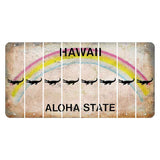 Hawaii Rainbow Cut License Plate Strips (Set of 8) Alligator
