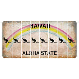 Hawaii Rainbow Cut License Plate Strips (Set of 8) Kangaroo