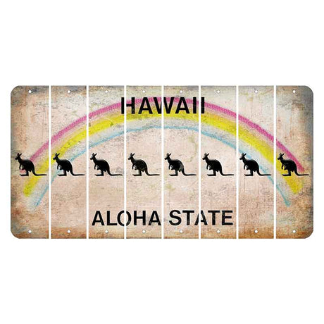 Hawaii Rainbow Cut License Plate Strips (Set of 8) Kangaroo