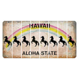 Hawaii Rainbow Cut License Plate Strips (Set of 8) Horse