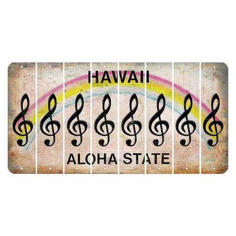 Hawaii Rainbow Cut License Plate Strips (Set of 8) Motorcycle