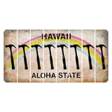 Hawaii Rainbow Cut License Plate Strips (Set of 8) Hammer