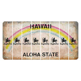 Hawaii Rainbow Cut License Plate Strips (Set of 8) Zodiac Sign - Pisces
