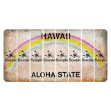 Hawaii Rainbow Cut License Plate Strips (Set of 8) Zodiac Sign - Sagittarius