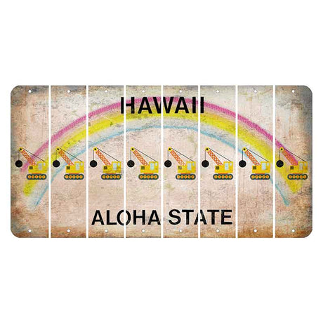 Hawaii Rainbow Cut License Plate Strips (Set of 8) Witches Hat