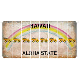 Hawaii Rainbow Cut License Plate Strips (Set of 8) Dump Truck