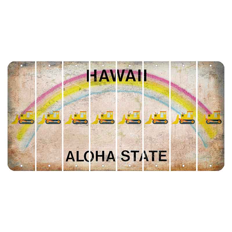 Hawaii Rainbow Cut License Plate Strips (Set of 8) Dozer