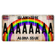 Hawaii Rainbow Island Time Cut License Plate Strips (Set of 8) A