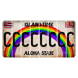 Hawaii Rainbow Island Time Cut License Plate Strips (Set of 8) C