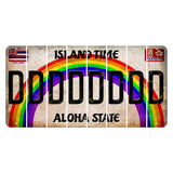 Hawaii Rainbow Island Time Cut License Plate Strips (Set of 8) D